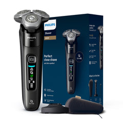 Electric Shaver for Men | Wet&Dry Electric Shaver with SkinIQ | Triple Action Lift&Cut Technology | Dual SteelPrecision Blades | 360° Precision Flexing Head | Power Adapt Sensors | Triple Action Lift&Cut | X9000/10