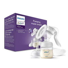 Avent Manual Breast Pump- | Soft cushion adapts to all sizes | Combines suction and Nipple stimulation | SCF430/10