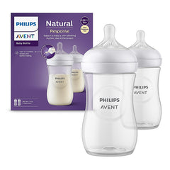 Philips Avent Natural Baby Feeding Bottle- | No.1 Brand Recommended by Moms Worldwide | Ideal for 1 months+| Natural Response Technology Mimics Breastfeeding | Uniquely Designed Nipple releases milk only when baby drinks | Pack of 2 | SCY903/02