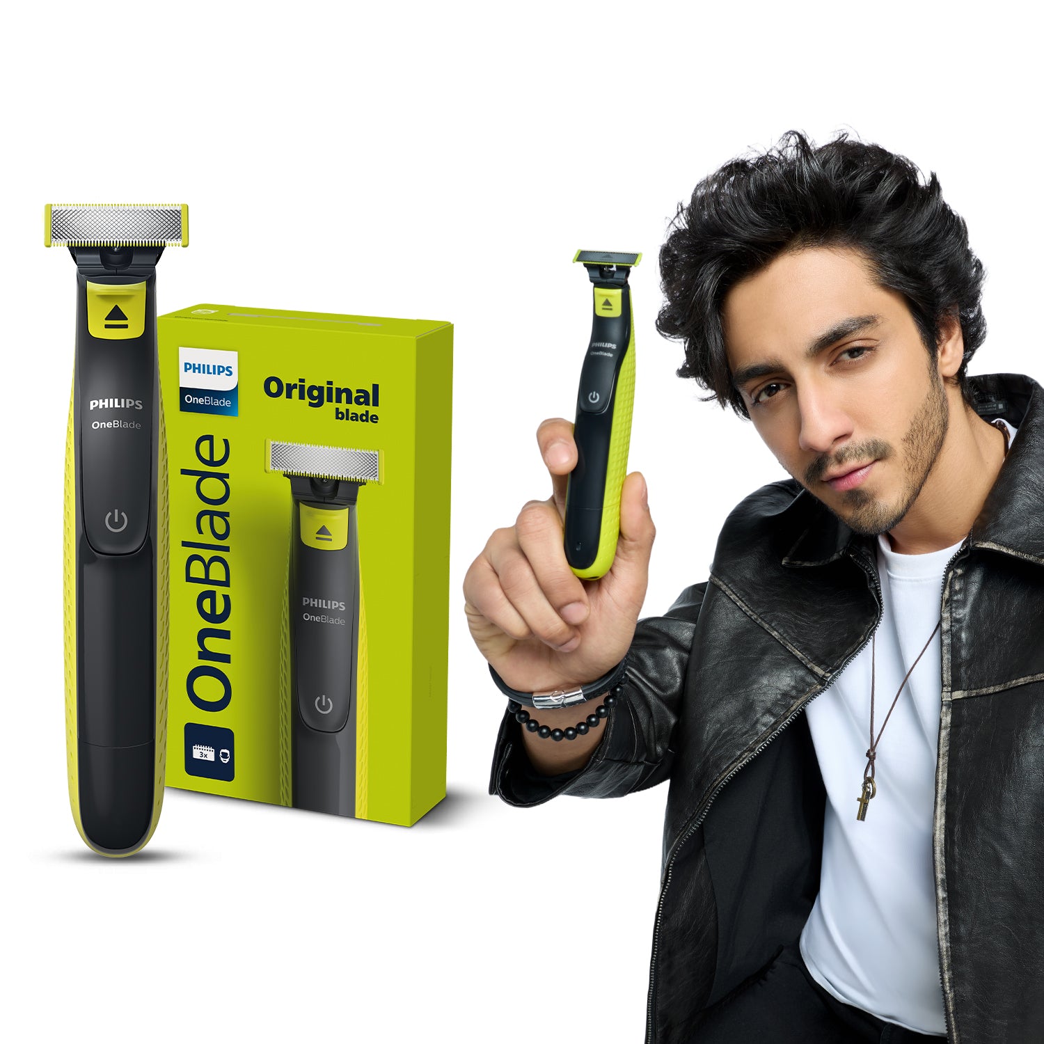 One Blade Razor E OneBlade- I Hybrid Trimmer & Razor I Trim, Edge & Shave | 2x Powerful