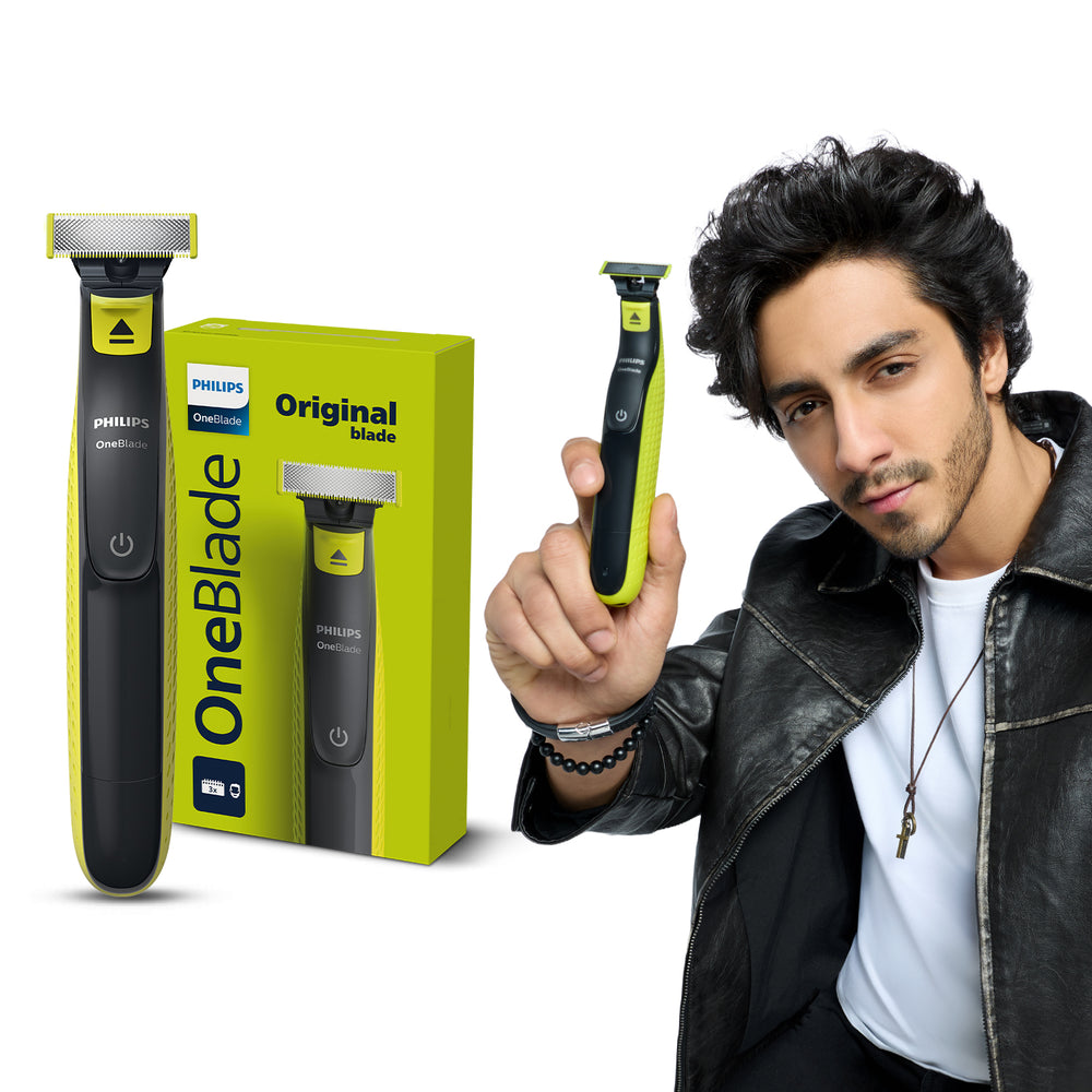 OneBlade- I Hybrid Trimmer & Razor I Trim, Edge & Shave | 2x Powerful Motor | Longer Battery Life I No Skin Irritation as Blade Never Touches Skin | Dual Protection Technology | QP2724/10