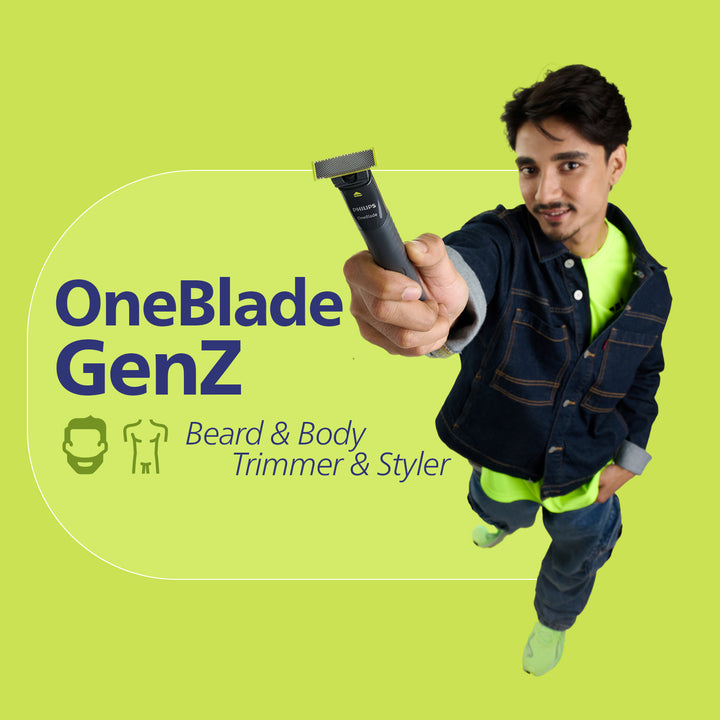 OneBlade - Hybrid Trimmer & RazorI Face + Body I No Cuts Grooming for