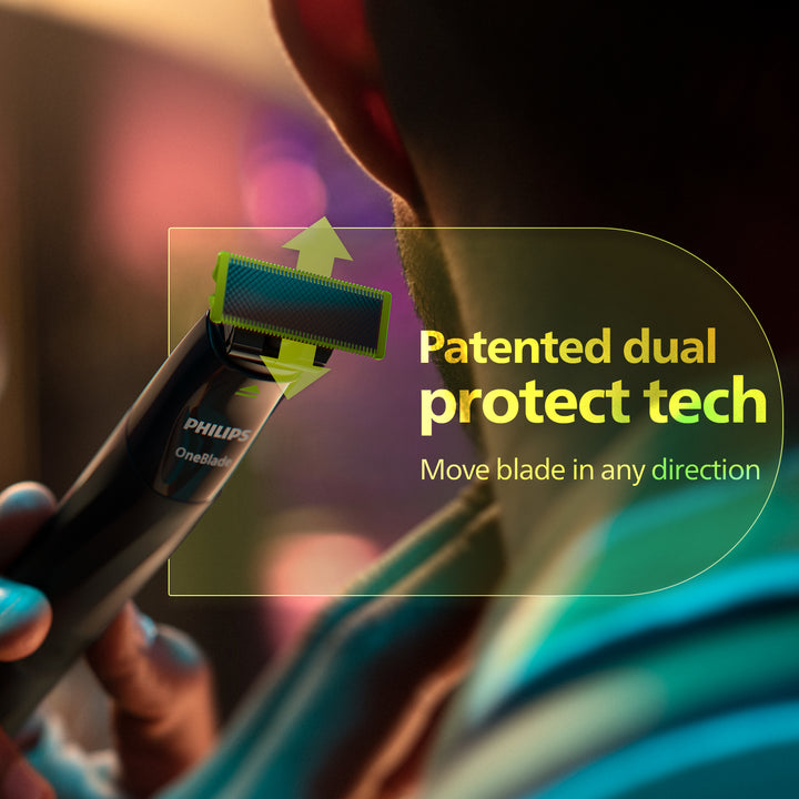OneBlade - Hybrid Trimmer & RazorI Face + Body I No Cuts Grooming for