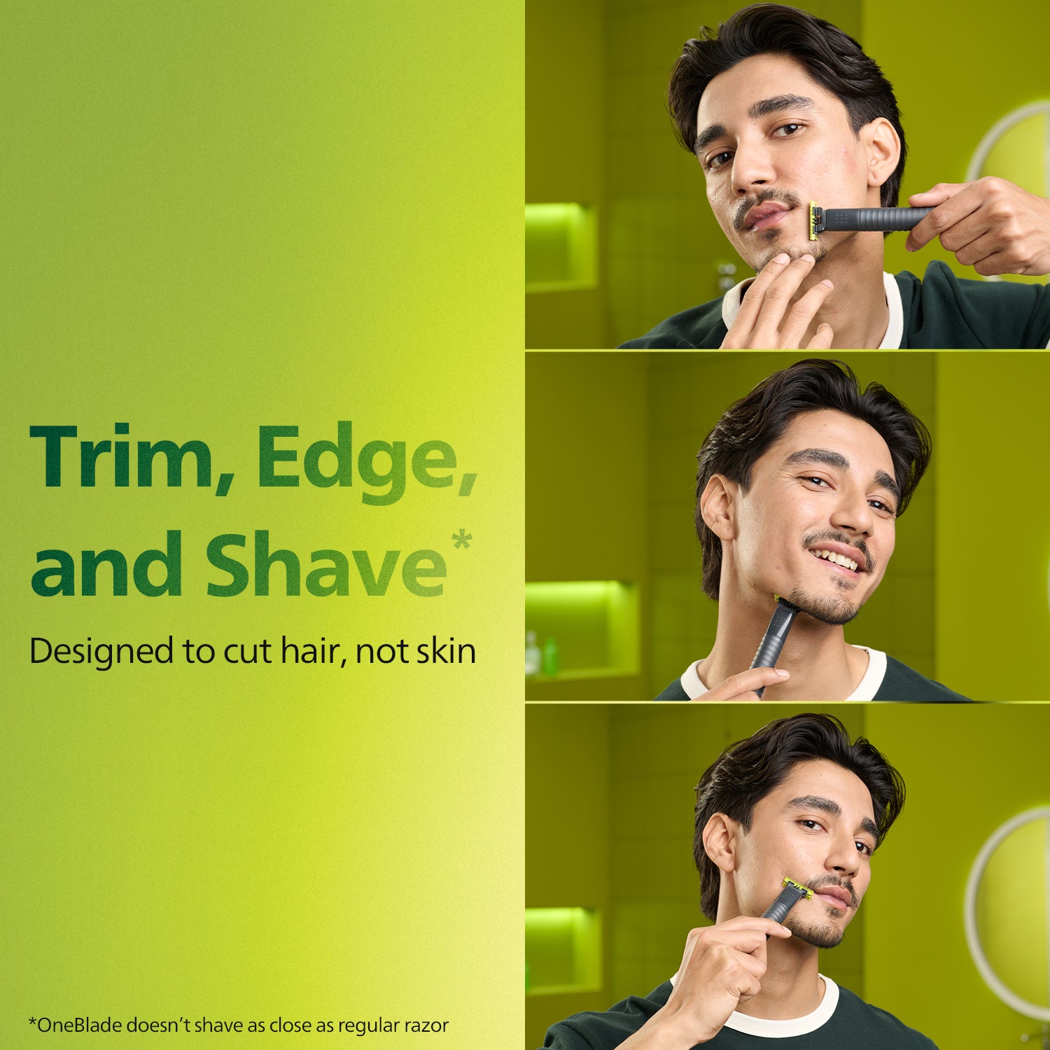 OneBlade - Hybrid Trimmer & RazorI Face + Body I No Cuts Grooming for