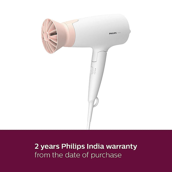 Hair Dryer - | Powerful drying with less heat I 1600 W I Men and Women I Cool Shot | ThermoProtect Care I Travel friendly BHD308/30 | With 6 Month Warranty Just For Employees*