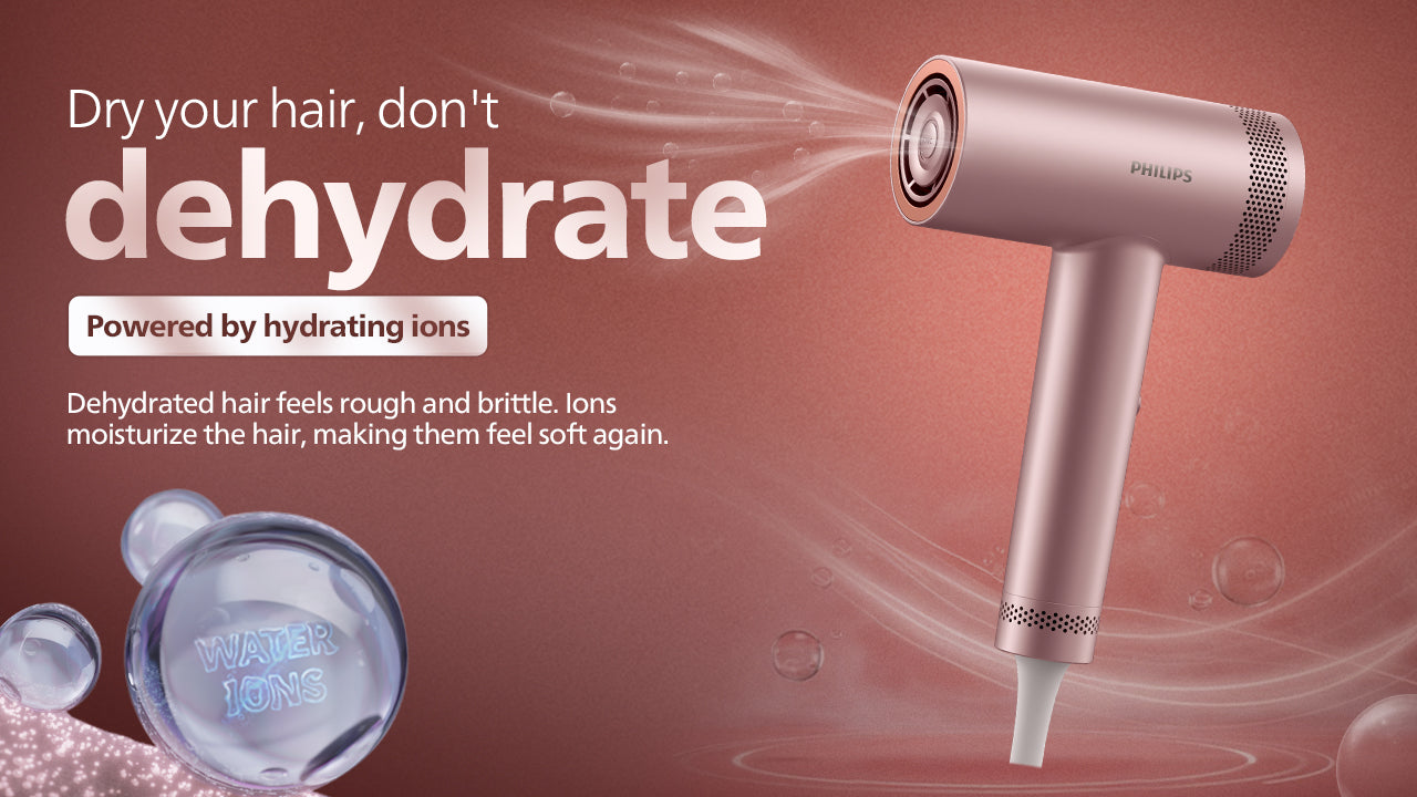 Hair Dryer with ThermoShield Advanced Technology | Ion Function | Brushless DC Motor | Scalp Care | Rose Champagne | BHD833/10