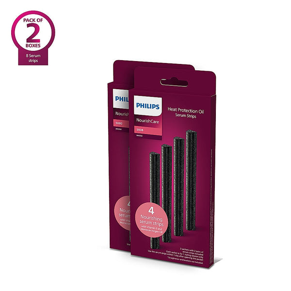 NourishCare Straightener Serum Strips - I Uniquely designed pack of 8 nourishing serum strips I Replaceable Serum Strip for BHS526/00, BHS503/40, BHS507/40, BHS522/00 | BHE050/00*2