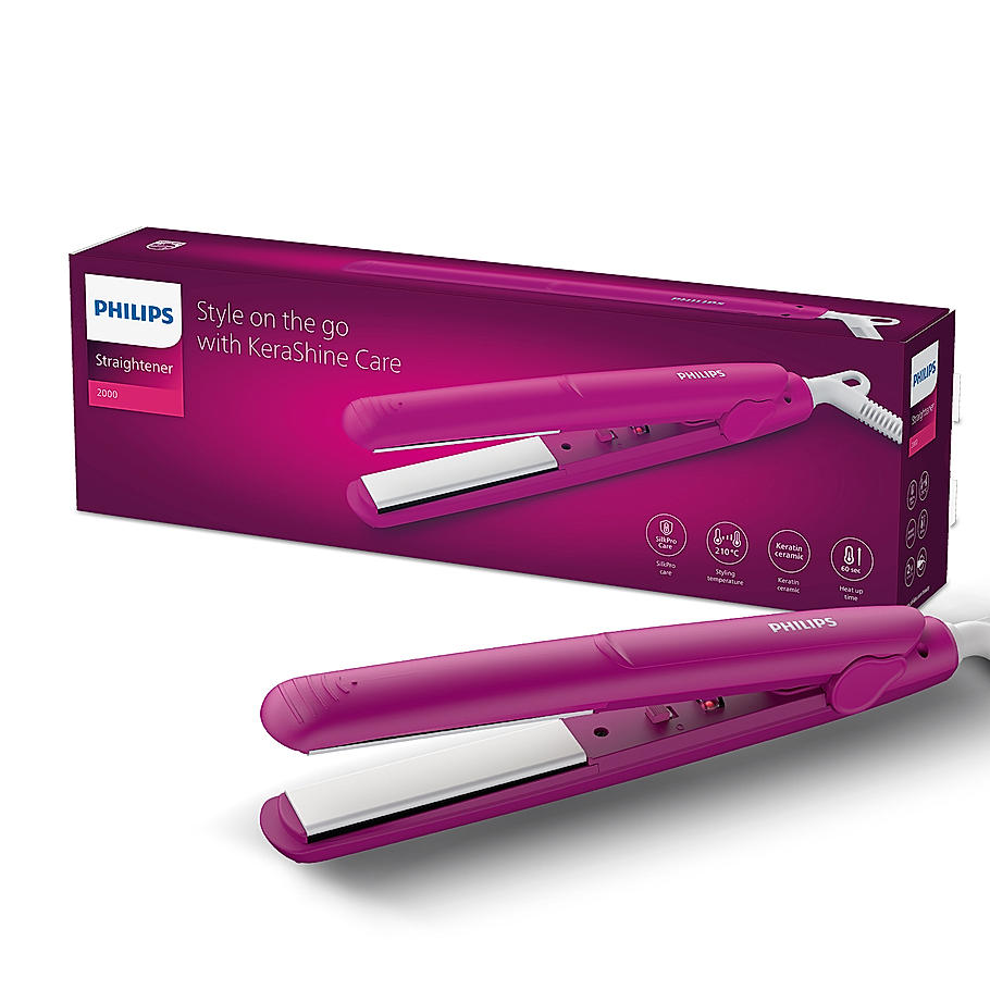 Hair Straightener - I SilkProtect Technology minimizes heat damage I K