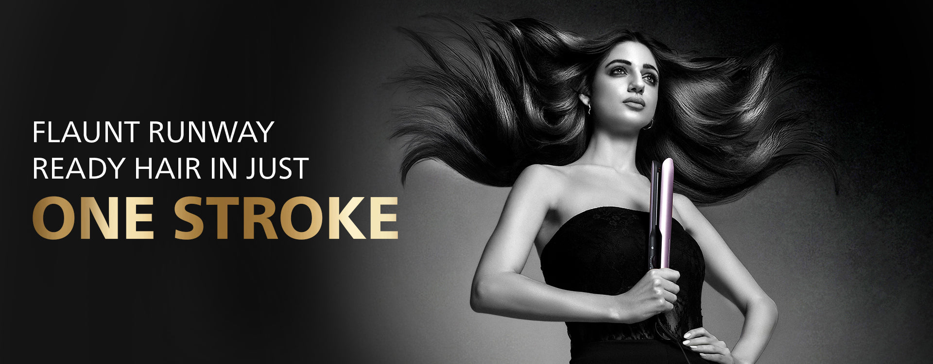 Philips One Stroke Hair Straightener | 50% Faster Straightening | 3 days salon-like hair | 12 Temperature Settings (120–230°C) Designed for Indian Hair