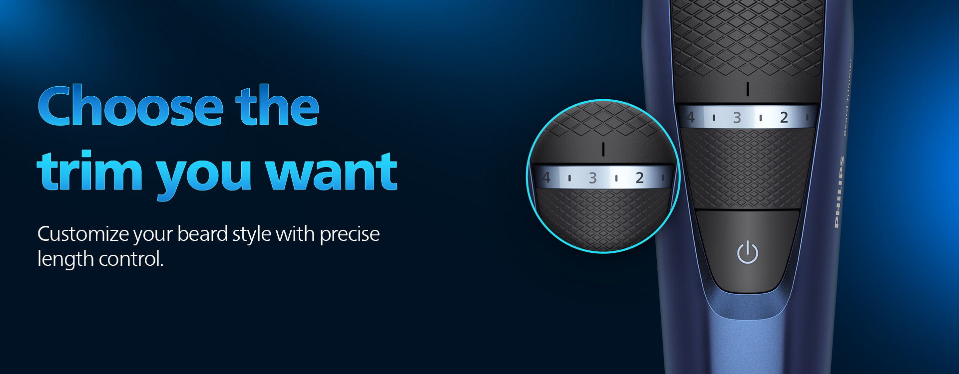 Philips Skin Friendly Beard Trimmer For Men with 10 Length Settings | Lift & Trim Technology | Self Sharpening Blades