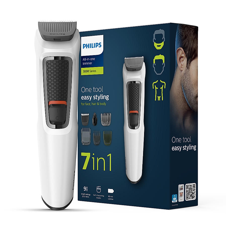 India's No.1 Men's Trimmer- | 7 in 1 Pro Kit Face, Body & Private Part, MG3721/65