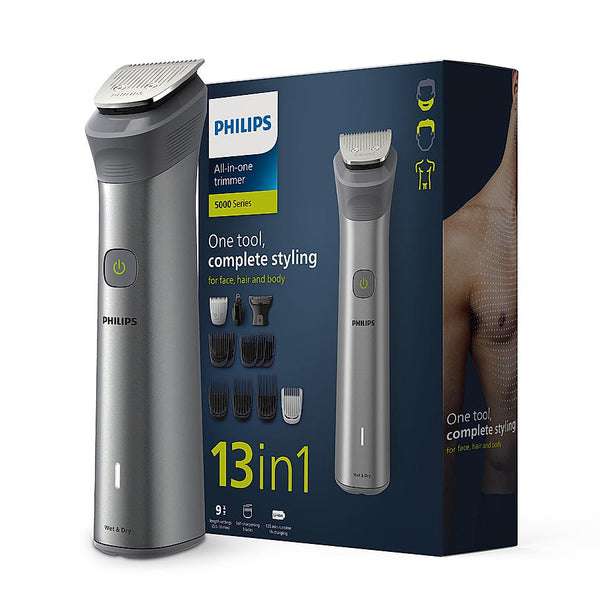 Body Trimmer- for Men Skin Safe Grooming for Private Parts I 13 in 1 for Head To Toe Grooming , Twin Trim All Metal Steel Blades , 120 min Runtime , Beard Sense Technology MG5930/65-EMP