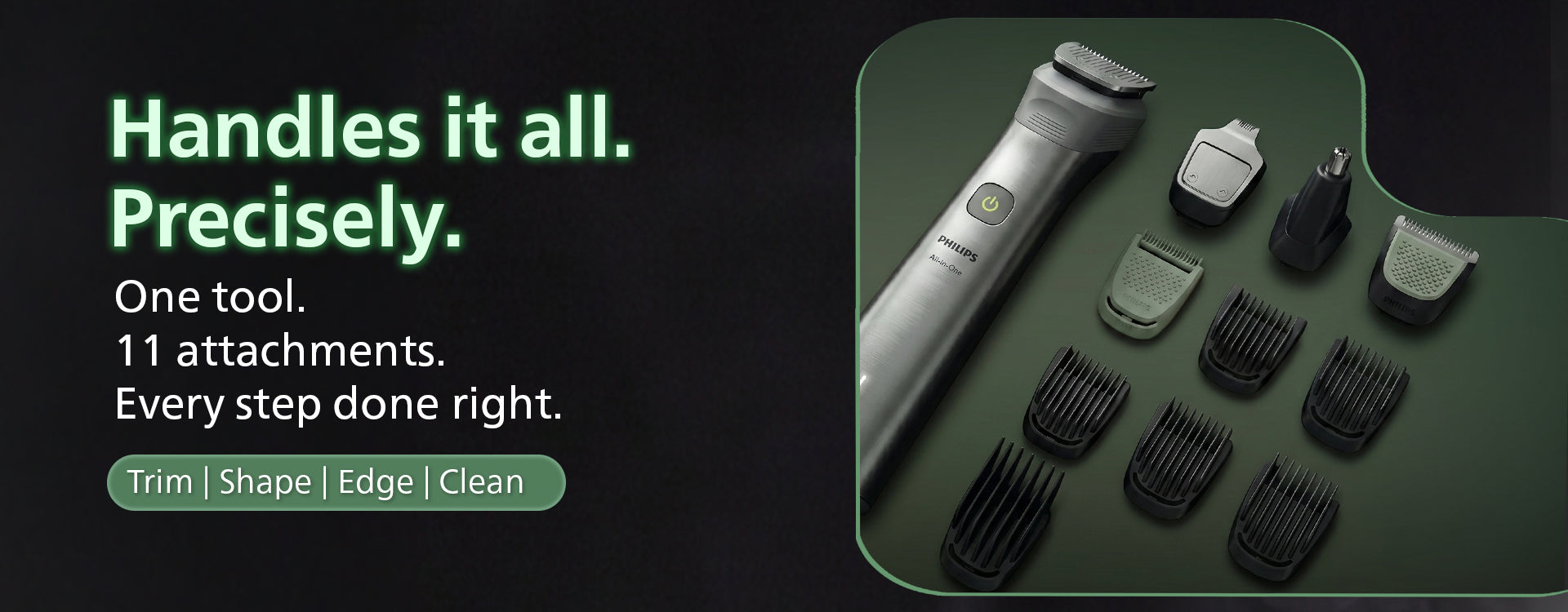 11 in 1 Trimmer for Men | Beardsense Technology | 100% Showerproof