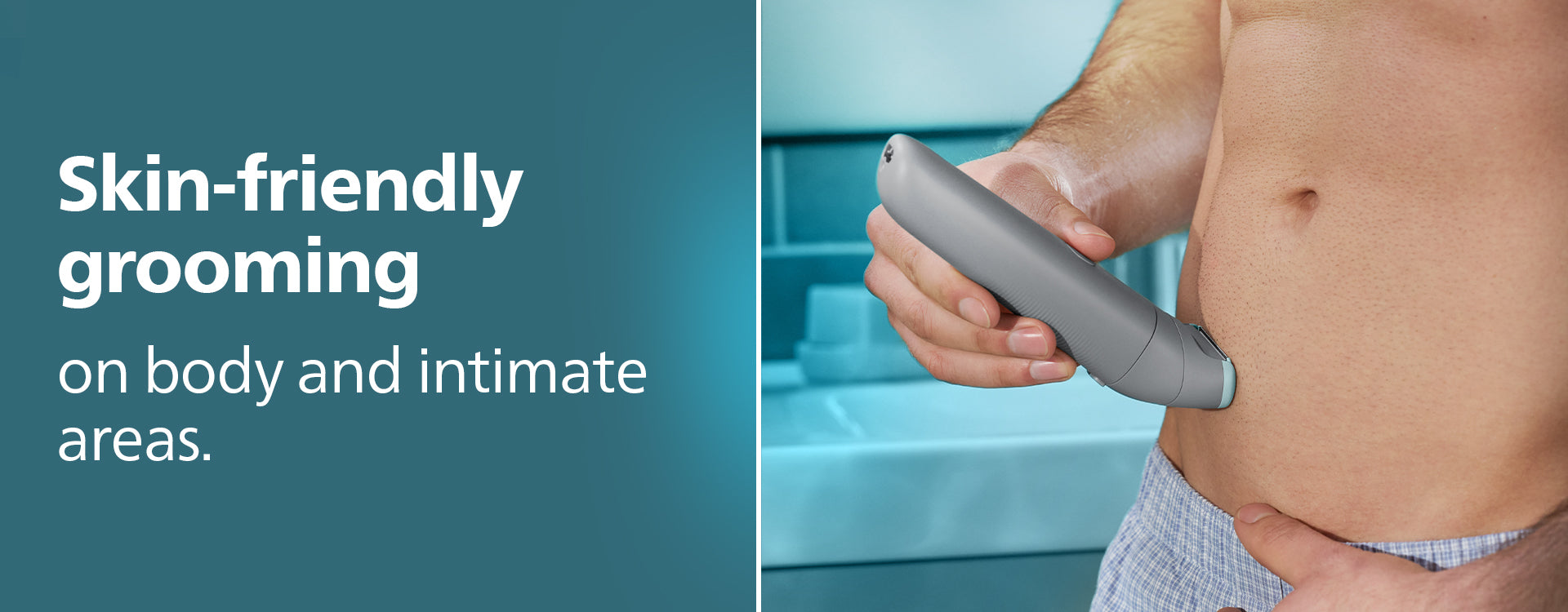 Philips Body Trimmer for Men, SkinSafe Grooming for Back, Body & Private Parts