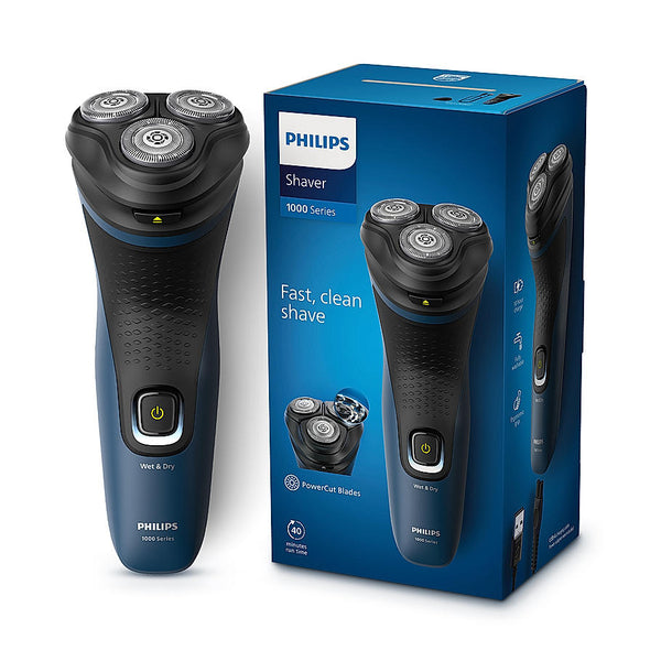 Electric Shaver - I Wet and Dry Shave, 3D Floating Heads, 27 Self Sharpening Blades, Cordless, Waterproof S1151/03