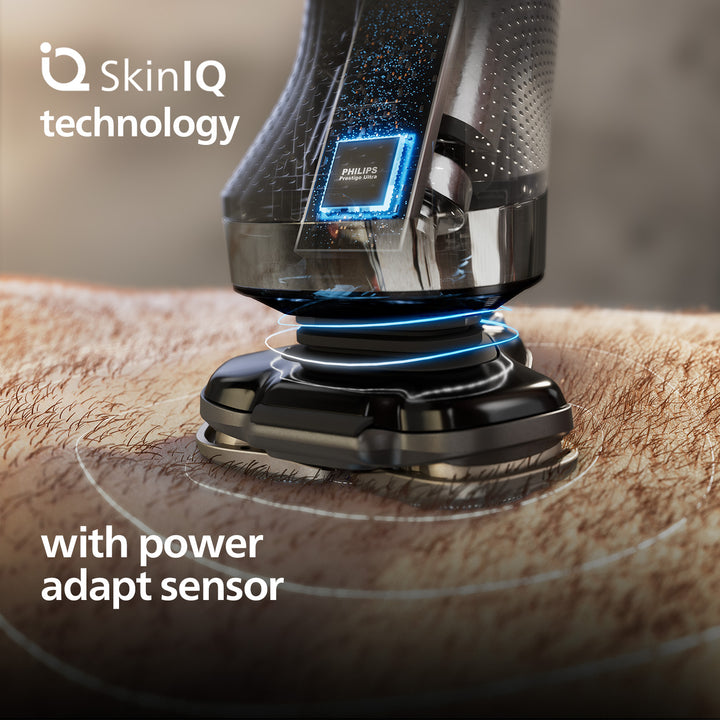 Philips Shaver i9000 Prestige Ultra, Wet & Dry Electric Shaver, Dark Slate, Skin IQ Pro Technology, Triple Lift & Cut System, 360 Rotating NanoTech Precision Blades, 5 Shaving Modes, Model XP9402/11