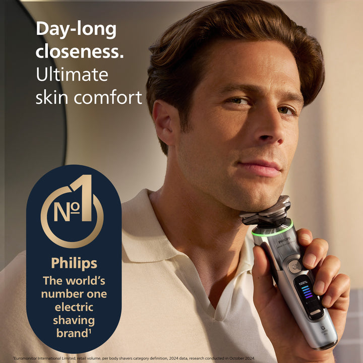 Philips i9000 Prestige Ultra XP9404/46 Wet & Dry con SkinIQ Pro (Philips Series i9000 Prestige Ultra Wet & Dry Shaver Silver)