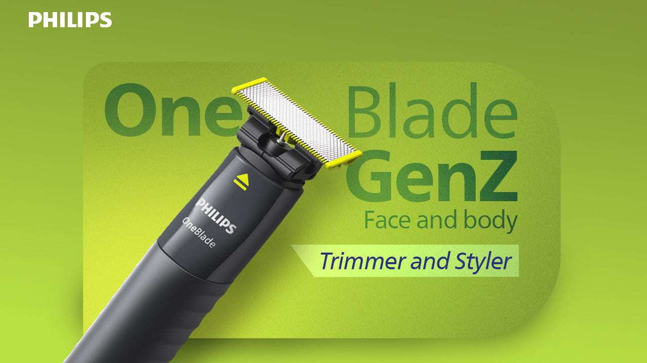 OneBlade - Hybrid Trimmer & RazorI Face + Body I No Cuts Grooming for Private Parts I Best Zero Trim for Face and Body I Includes - 2 Blades, 2 body Comb & 3 Trim combs I QP1624/10