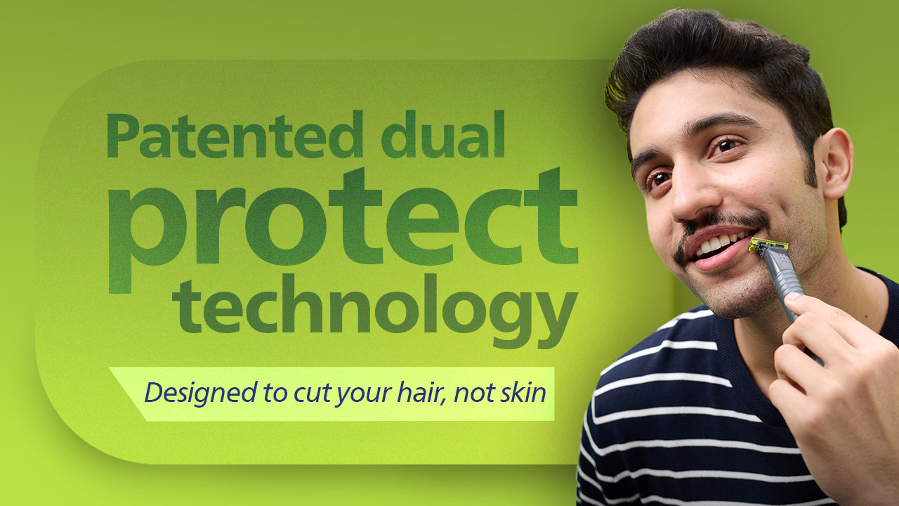 OneBlade - Hybrid Trimmer & RazorI Face + Body I No Cuts Grooming for Private Parts I Best Zero Trim for Face and Body I Includes - 2 Blades, 2 body Comb & 3 Trim combs I QP1624/10