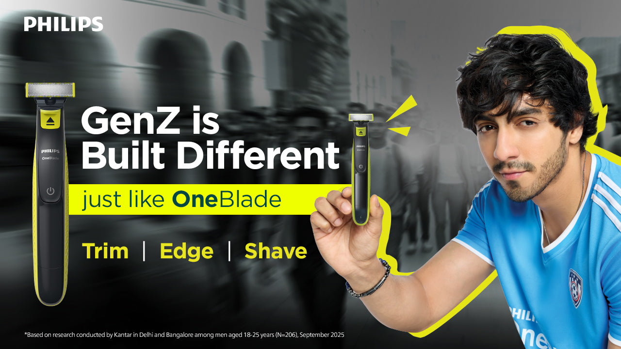OneBlade- I Hybrid Trimmer & Razor I Trim, Edge & Shave | 2x Powerful Motor | Longer Battery Life I No Skin Irritation as Blade Never Touches Skin | Dual Protection Technology | QP2724/10