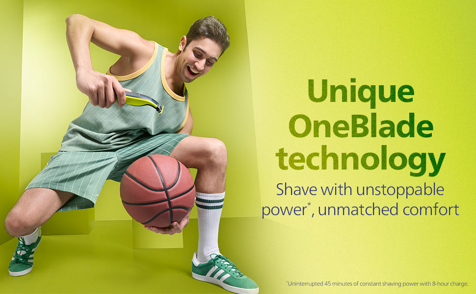 Philips OneBlade Turbo2X Face & Body Trim, Edge, Shave | Dual Protect Tech | Suits all skin types & beard thickness