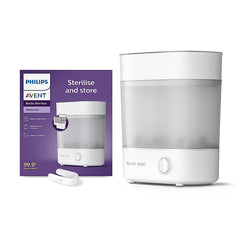 Philips Avent Sterilizer- I No.1 Brand Recommended by Moms Worldwide | Kills 99.9%* germs in 10 mins Cycle with Natural Steam Sterilization I Stays Sterile upto 24hrs* SCF291/00