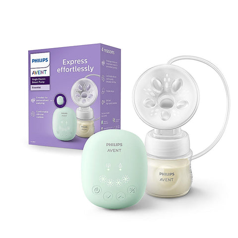 Philips Avent Portable Electric Breast Pump- | No.1 Brand Recommended by Moms Worldwide | Soft adaptive Silicon Cushion | One Size Fits all | 4 + 4 Expression and Stimulation settings | Quiet Motor | USB Charging SCF323/11-EMP