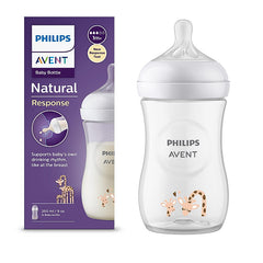 Philips Avent Natural Baby Feeding Bottle- | No.1 Brand Recommended by Moms Worldwide | Ideal for 1 months+| Natural Response Technology Mimics Breastfeeding | Uniquely Designed Nipple releases milk only when baby drinks | Pack of 1 | SCY903/66